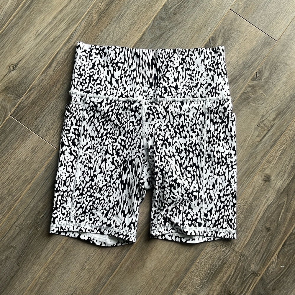Athleta Animal Print Biker Shorts
